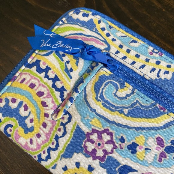 Vera Bradley Large Zip Travel Organizer Wallet - Capri - New - Picture 2 of 5